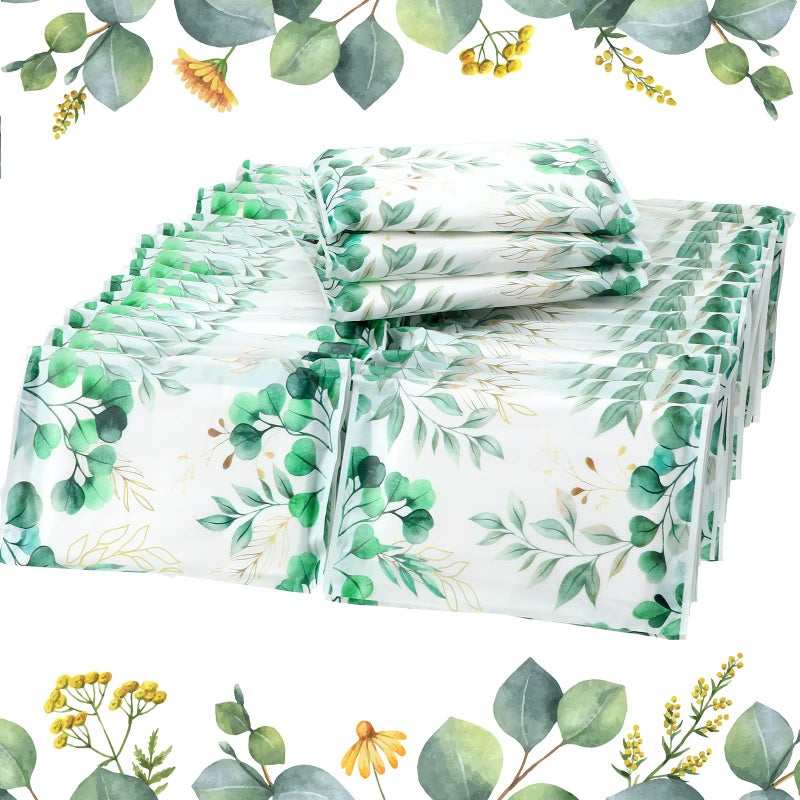 Geyee 50 Packs Facial Tissue Travel Packs Disposable Pocket Tissues for Wedding Guest Travel School Purse Home Supplies 500 Sheets 3 PlyEucalyptus Leaf